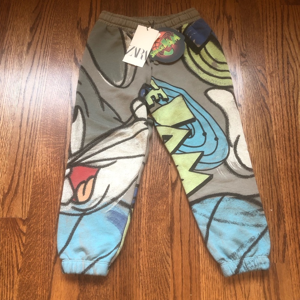 NEW Zara Space Jam Joggers Sz 6 - Picture 2 of 5